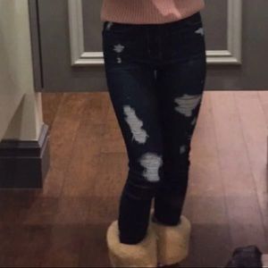 Hollister Dark Ripped Skinny Jeans
